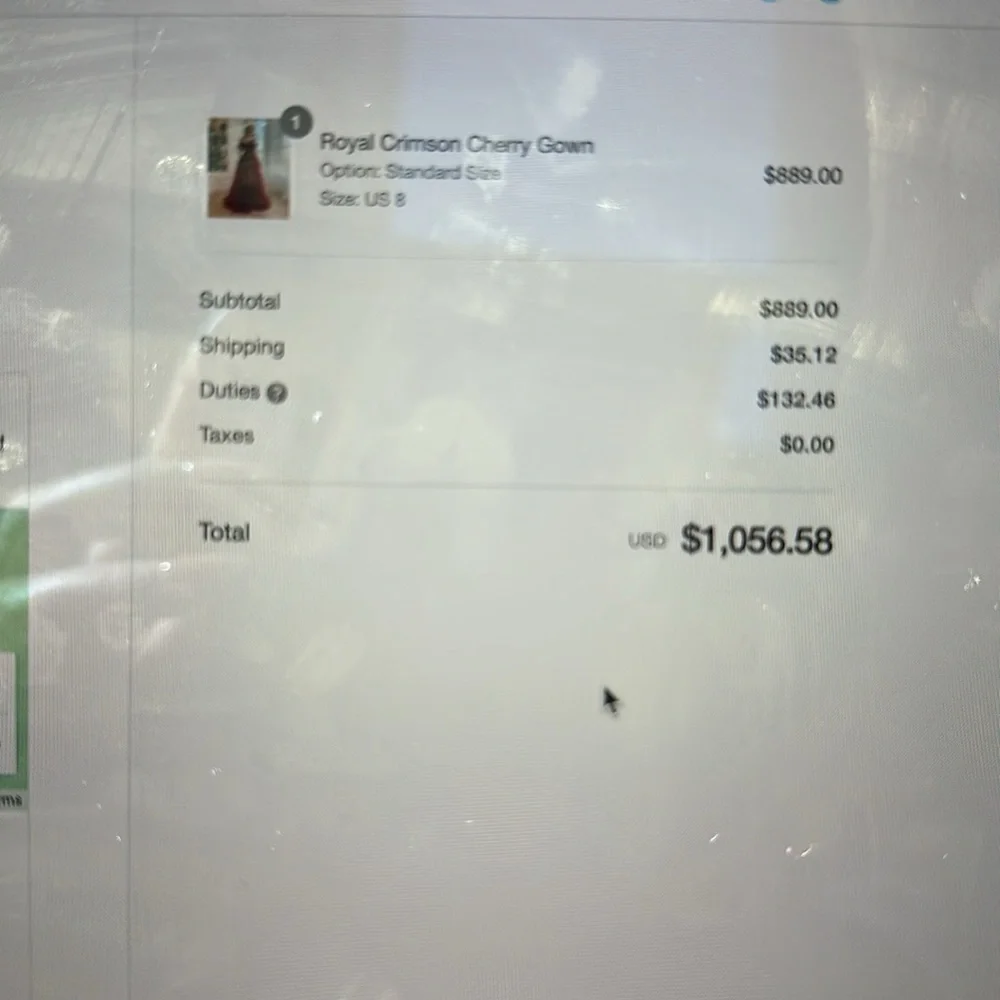 Teuta Matoshi royal crimson gown - Picture 5 of 7